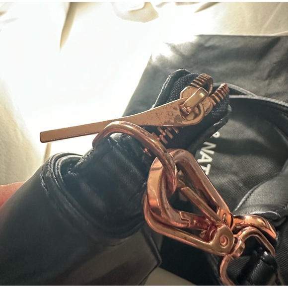 Black Leather Matt & Nat Bag - Picture 3 of 9